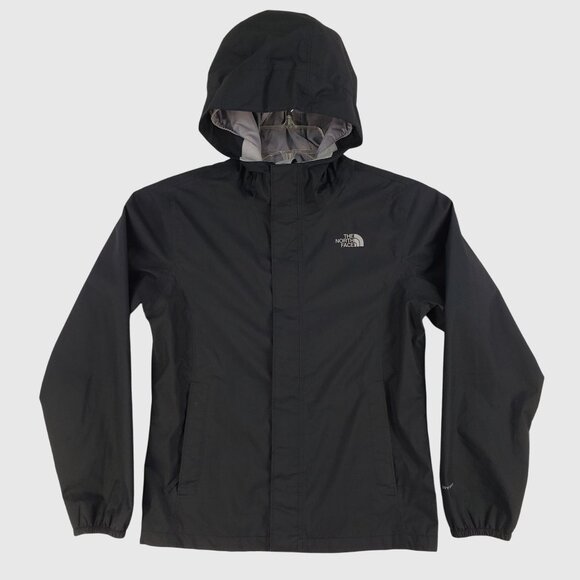 The North Face Black HyVent Waterproof Hooded Jacket Girls M - Picture 1 of 10